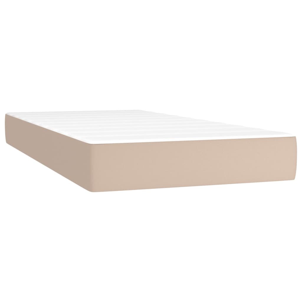 Sommier à lattes de lit avec matelas et LED Cappuccino 90x190cm - XIOS