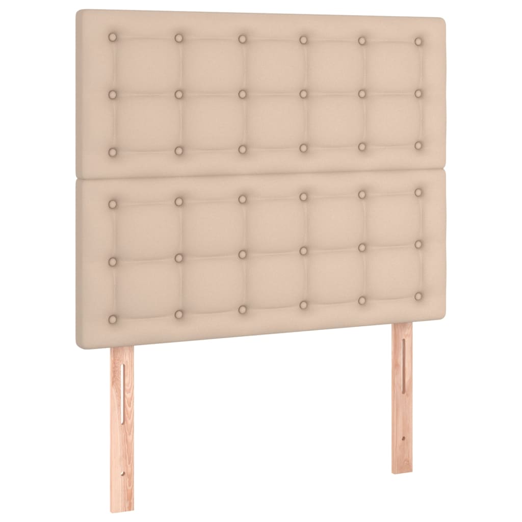 Sommier à lattes de lit avec matelas et LED Cappuccino 90x190cm - XIOS
