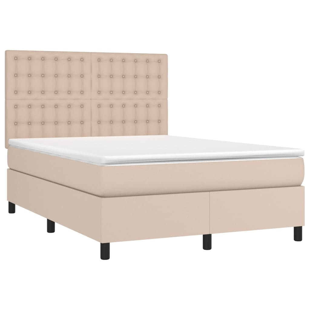 Sommier à lattes de lit avec matelas LED Cappuccino 140x200 cm - XIOS