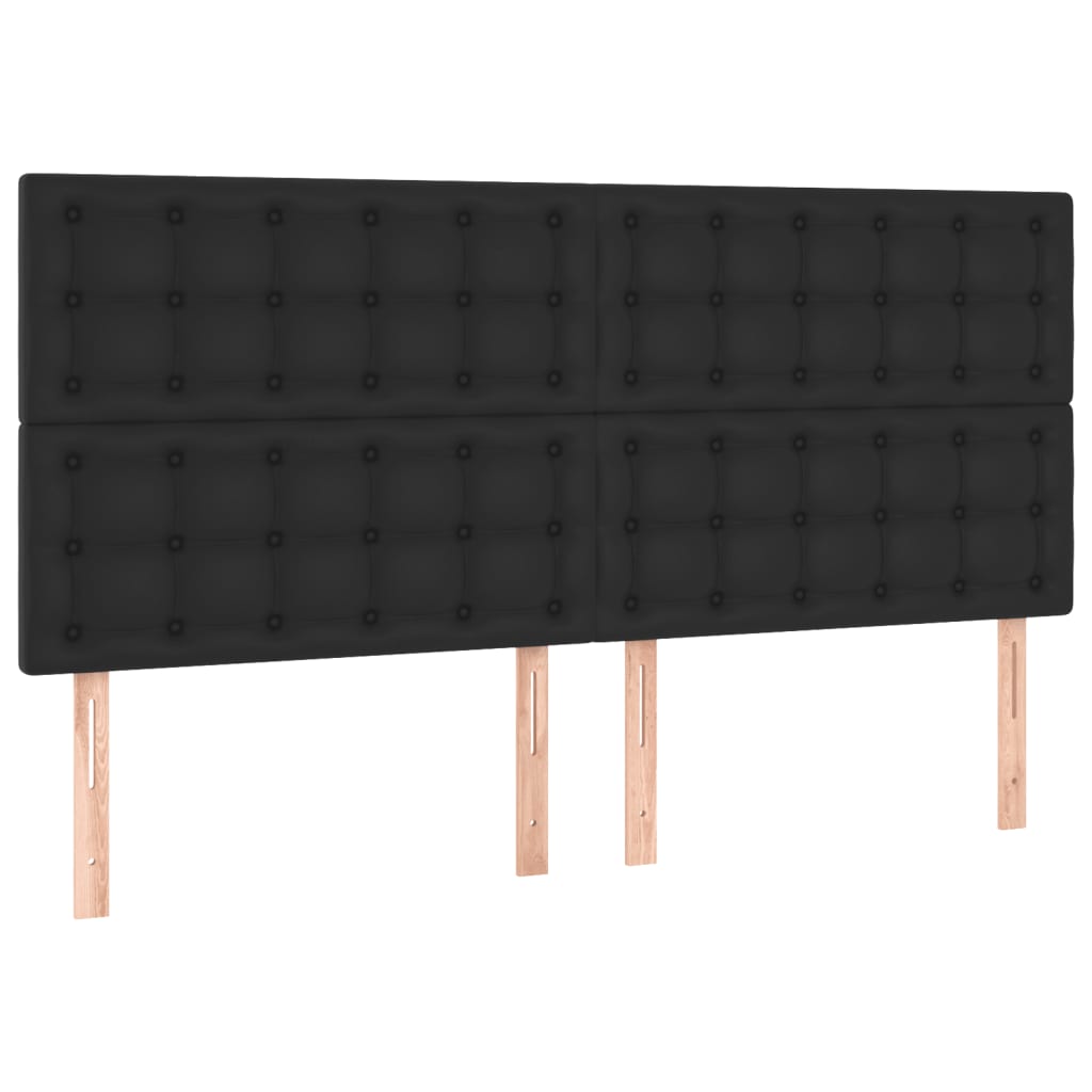 Sommier à lattes de lit avec matelas et LED Noir 180x200 cm - XIOS