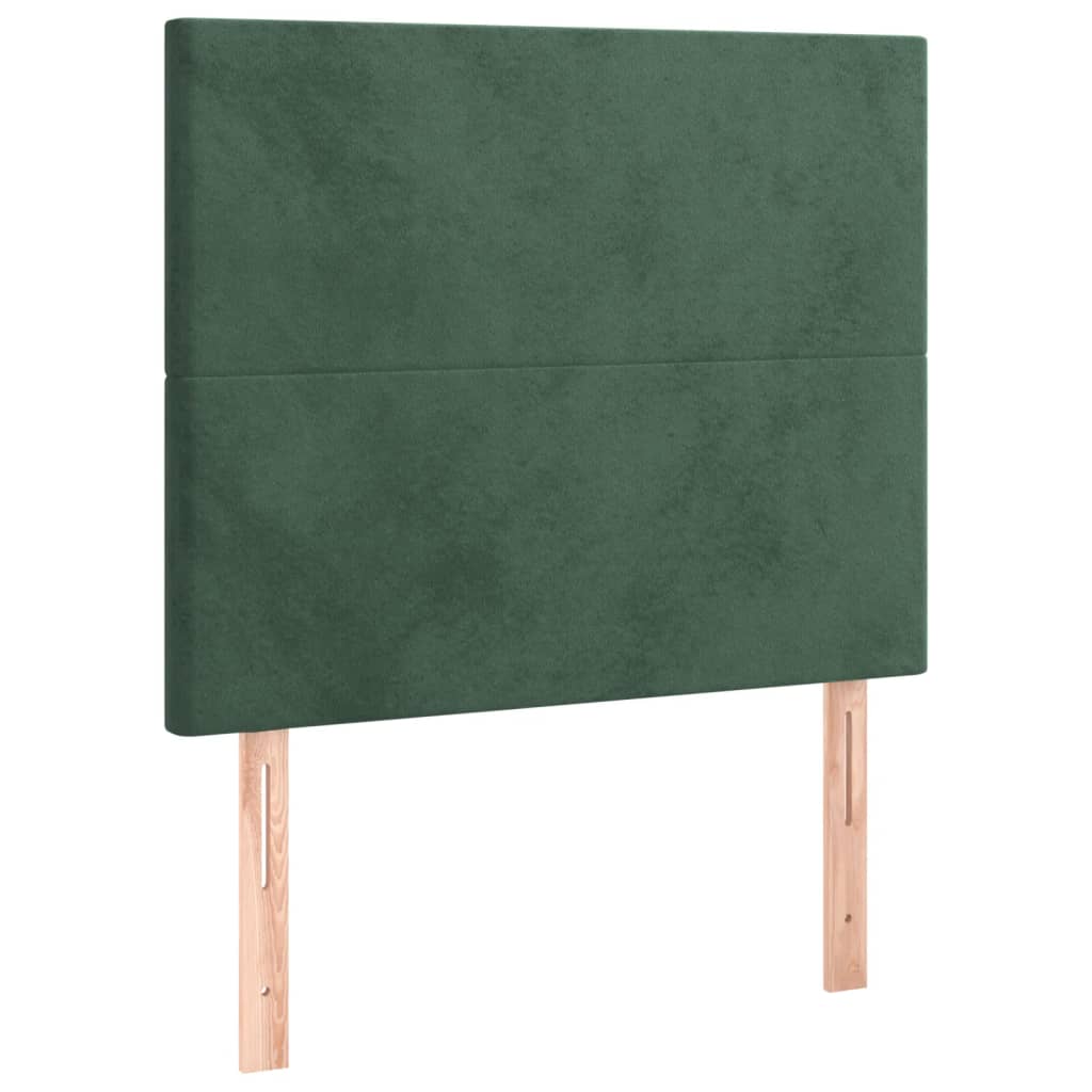 Sommier à lattes de lit avec matelas et LED Vert foncé 90x190cm - XIOS