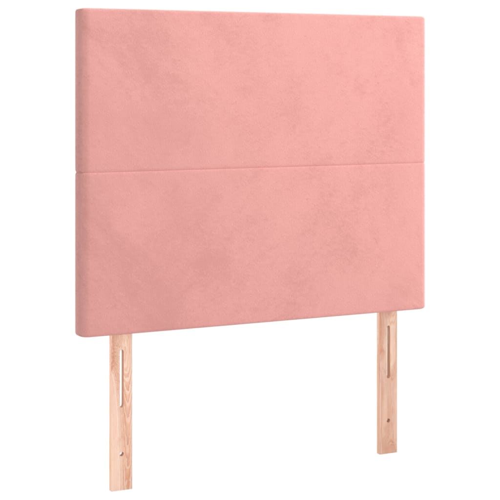 Sommier à lattes de lit avec matelas LED Rose 90x200 cm Velours - XIOS