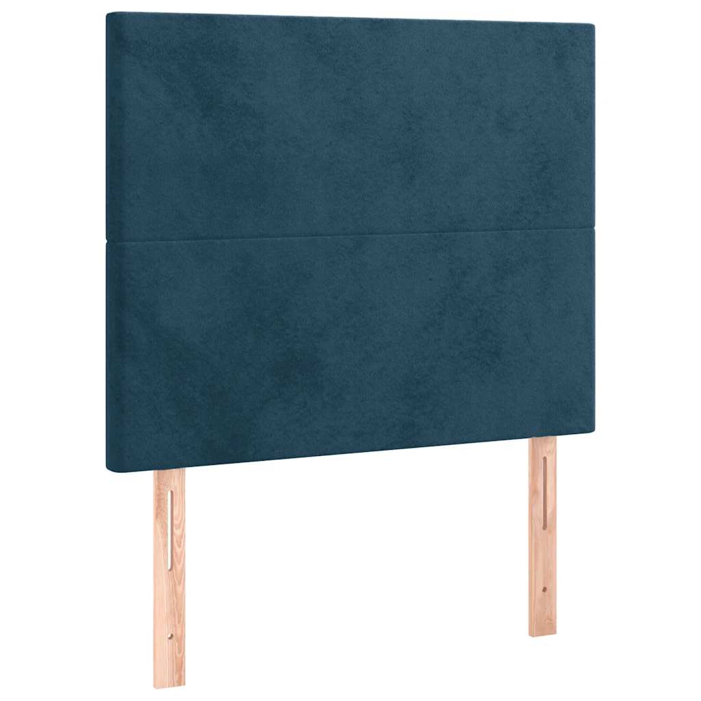 Sommier à lattes de lit avec matelas LED Bleu foncé 100x200 cm - XIOS