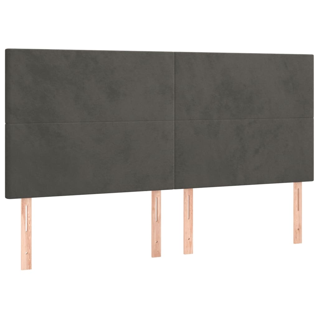 Sommier à lattes de lit avec matelas LED Gris foncé 180x200 cm - XIOS