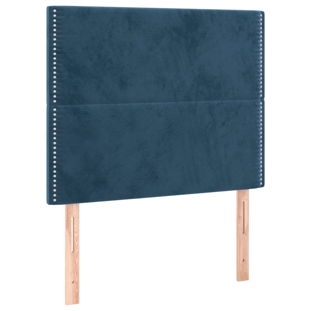 Sommier à lattes de lit matelas et LED Bleu foncé 120x200 cm - XIOS