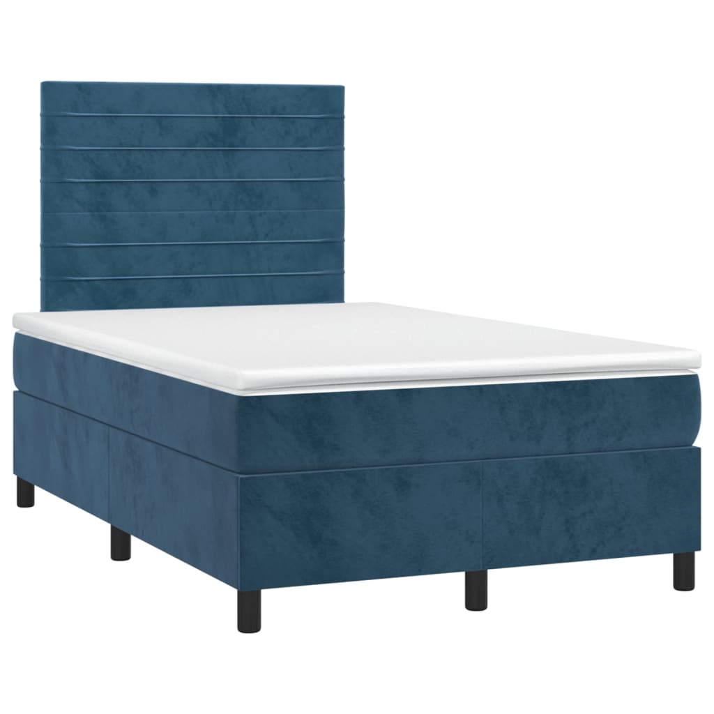 Sommier à lattes de lit avec matelas LED Bleu foncé 120x200 cm - XIOS