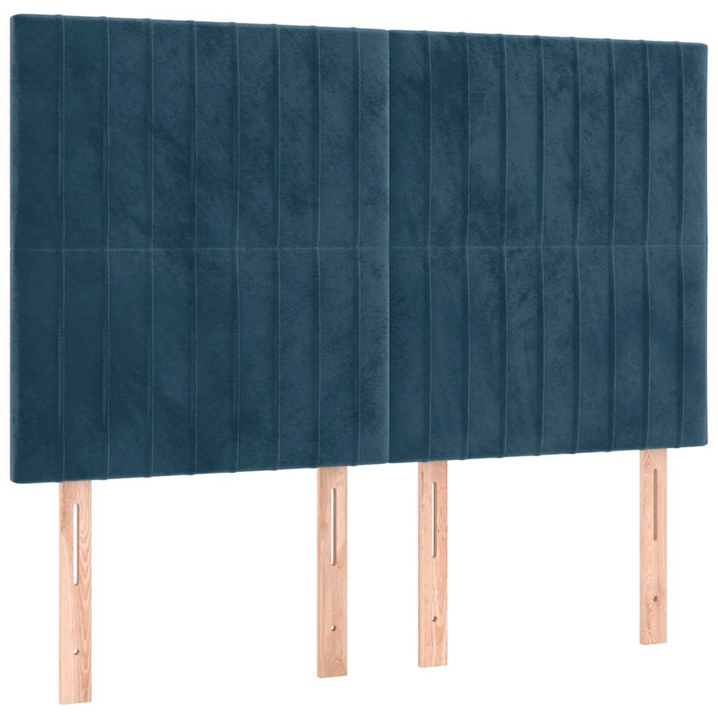 Sommier à lattes de lit avec matelas LED Bleu foncé 140x190 cm - XIOS