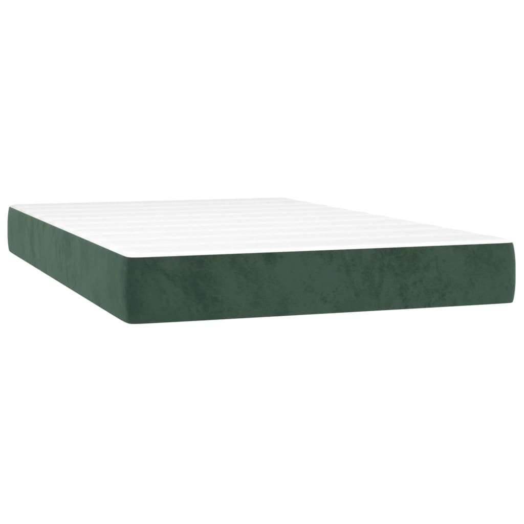 Sommier à lattes de lit matelas et LED Vert foncé 120x200 cm - XIOS
