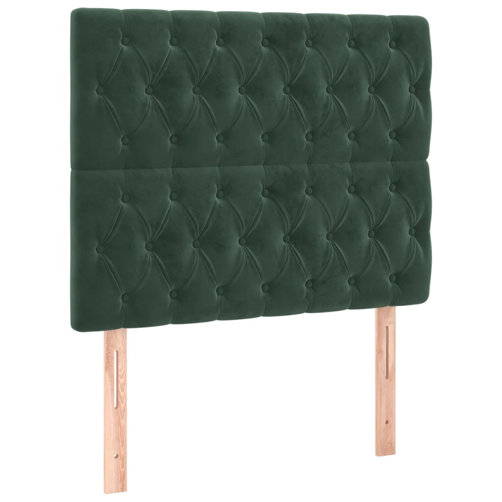 Sommier à lattes de lit matelas et LED Vert foncé 120x200 cm - XIOS