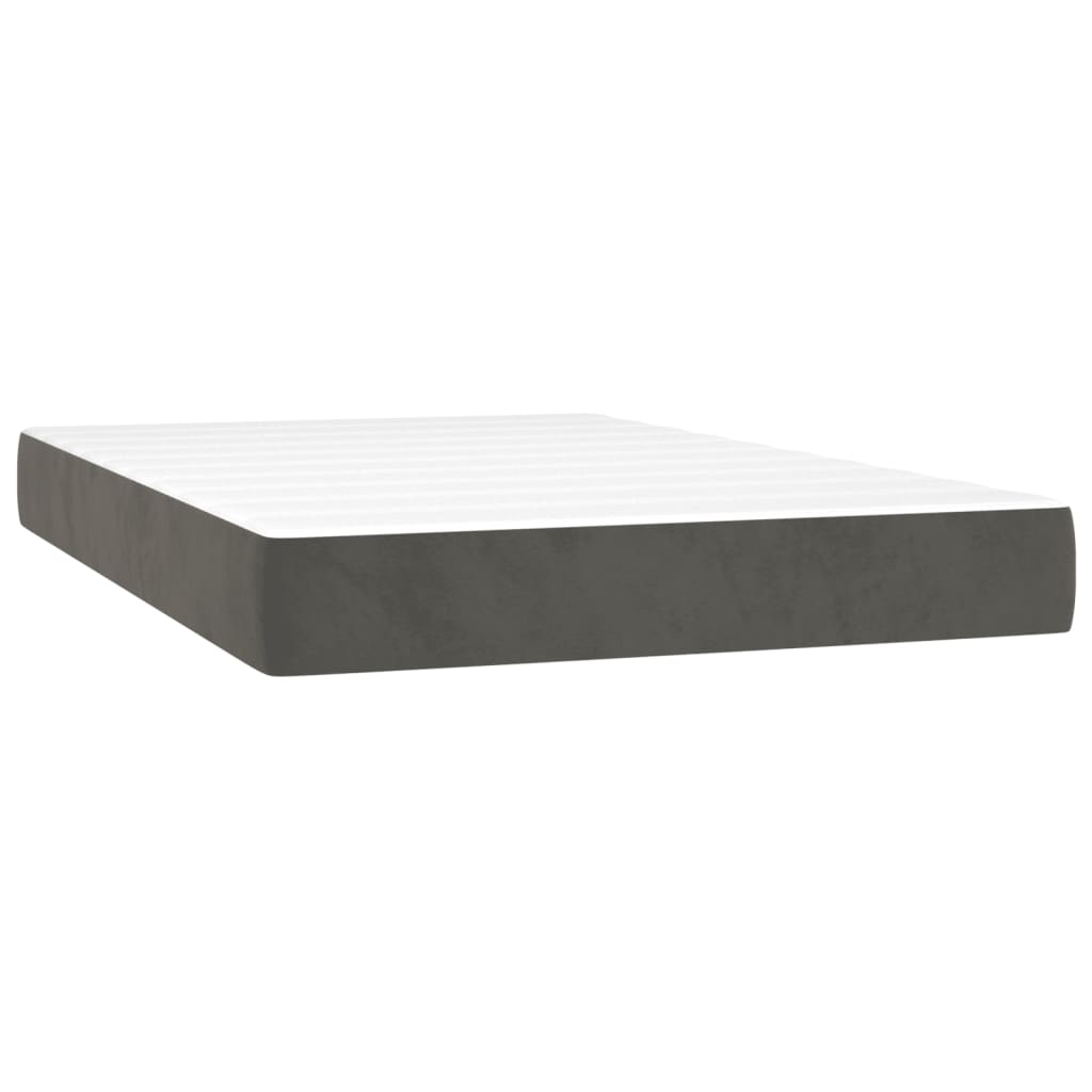 Sommier à lattes de lit matelas et LED Gris foncé 120x200 cm - XIOS