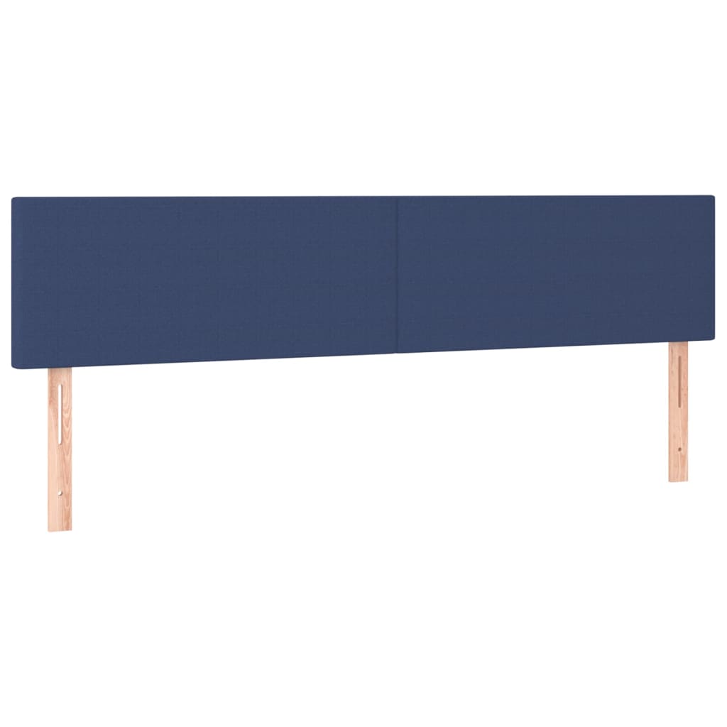 Sommier à lattes de lit avec matelas Bleu 200x200 cm Tissu - XIOS