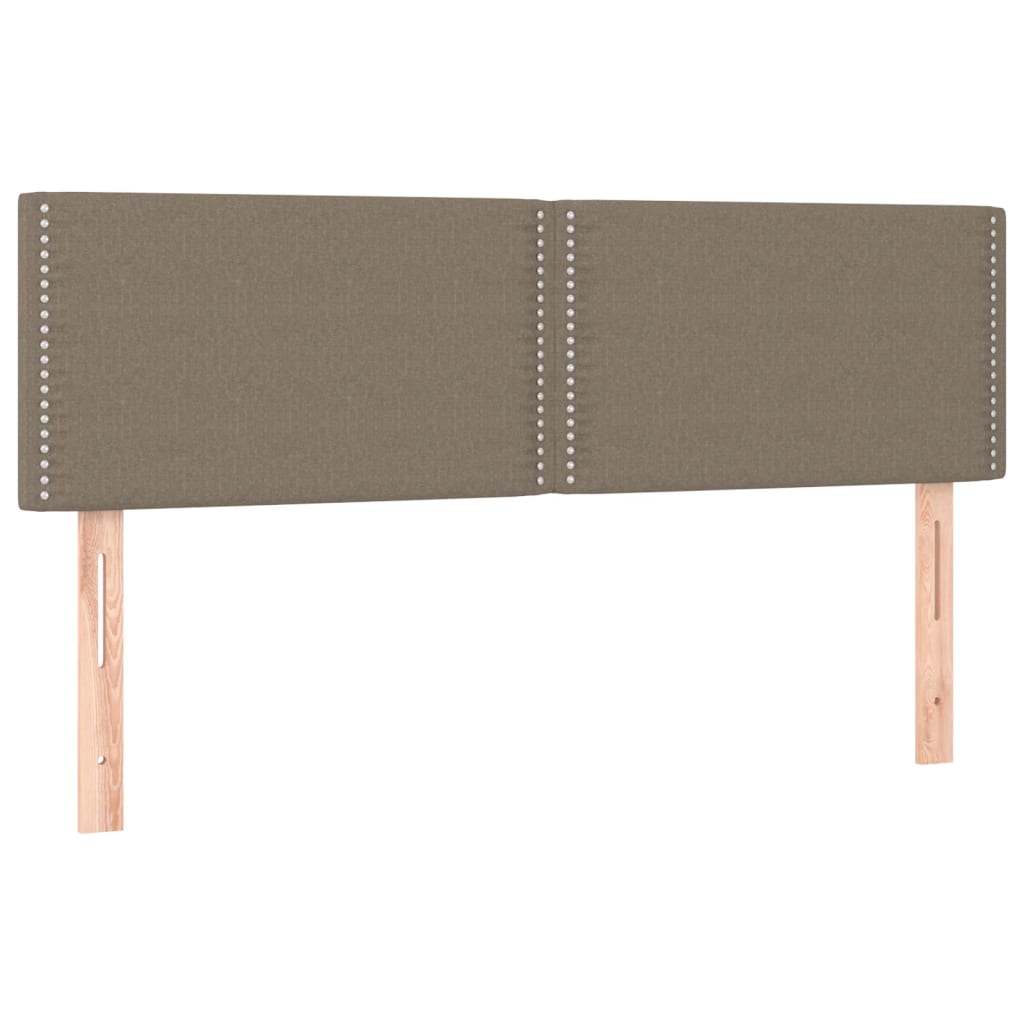 Sommier à lattes de lit avec matelas Taupe 140x200 cm Tissu - XIOS