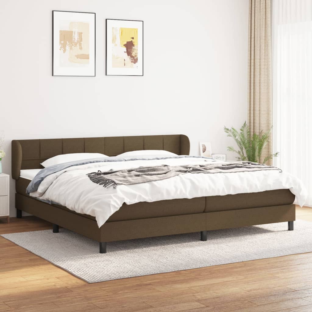 Sommier à lattes de lit avec matelas Marron foncé 200x200 cm - XIOS