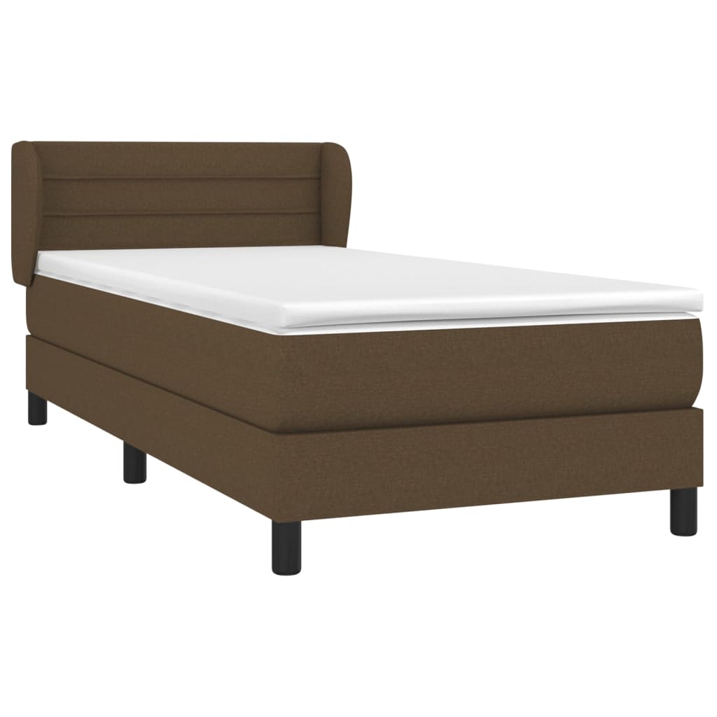 Sommier à lattes de lit avec matelas Marron foncé 100x200 cm - XIOS
