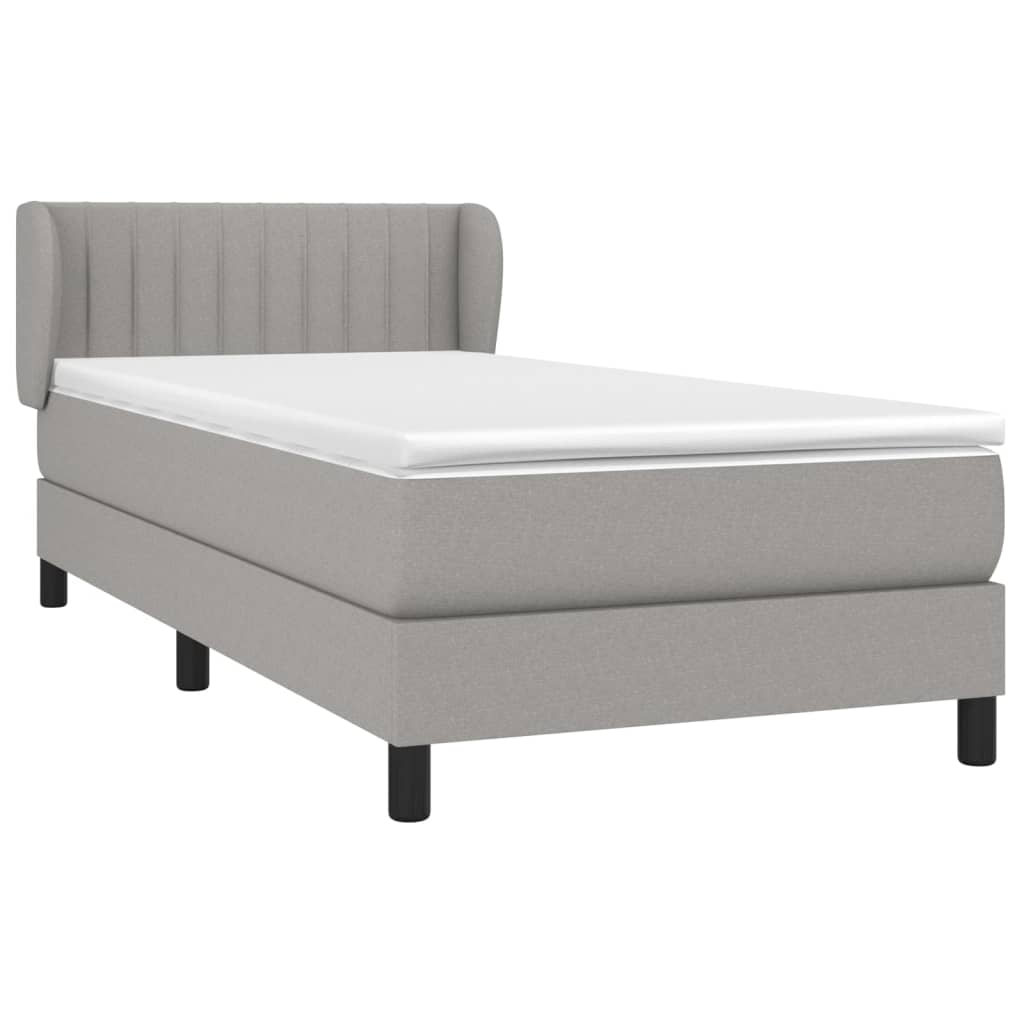 Sommier à lattes de lit avec matelas Gris clair 80x200 cm Tissu - XIOS