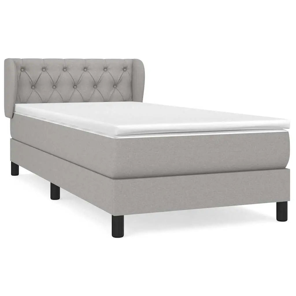 Sommier à lattes de lit avec matelas Gris clair 80x200 cm Tissu - XIOS