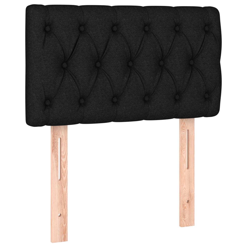Sommier à lattes de lit et matelas Noir 80x200 cm Tissu - XIOS