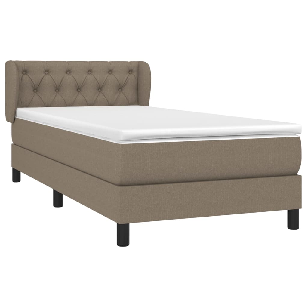 Sommier à lattes de lit avec matelas Taupe 80x200 cm Tissu - XIOS