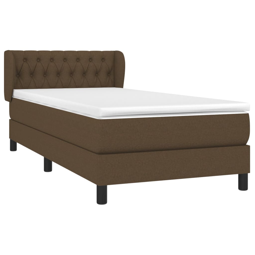 Sommier à lattes de lit avec matelas Marron foncé 90x190 cm - XIOS