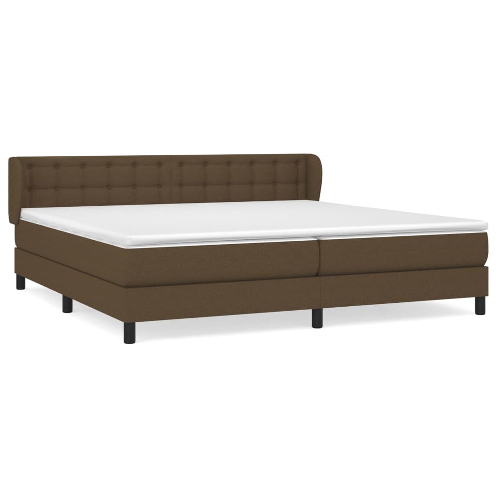 Sommier à lattes de lit avec matelas Marron foncé 200x200 cm - XIOS