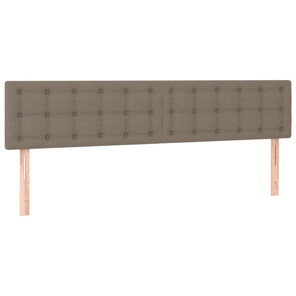 Sommier à lattes de lit avec matelas Taupe 200x200 cm Tissu