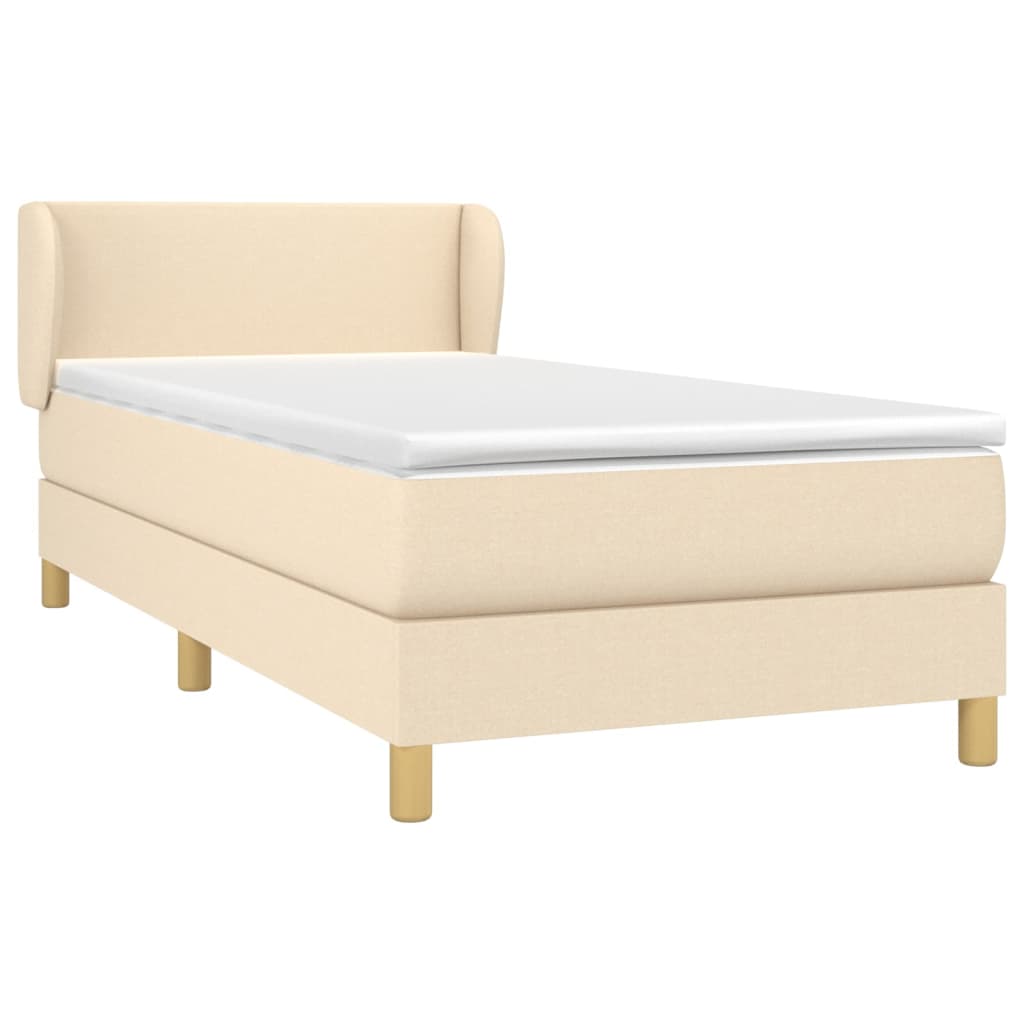 Sommier à lattes de lit avec matelas Crème 80x200 cm Tissu - XIOS