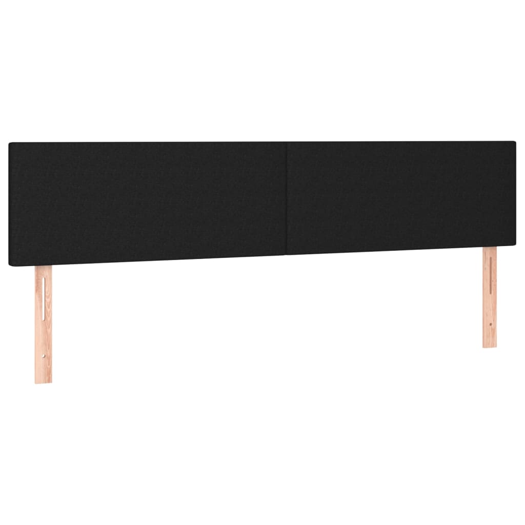 Sommier à lattes de lit avec matelas Noir 200x200 cm Tissu