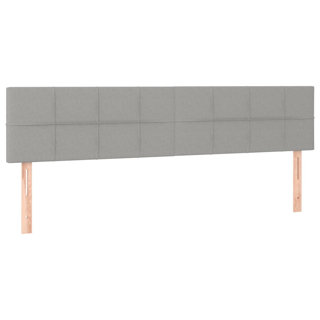 Sommier à lattes de lit avec matelas Gris clair 200x200cm Tissu - XIOS
