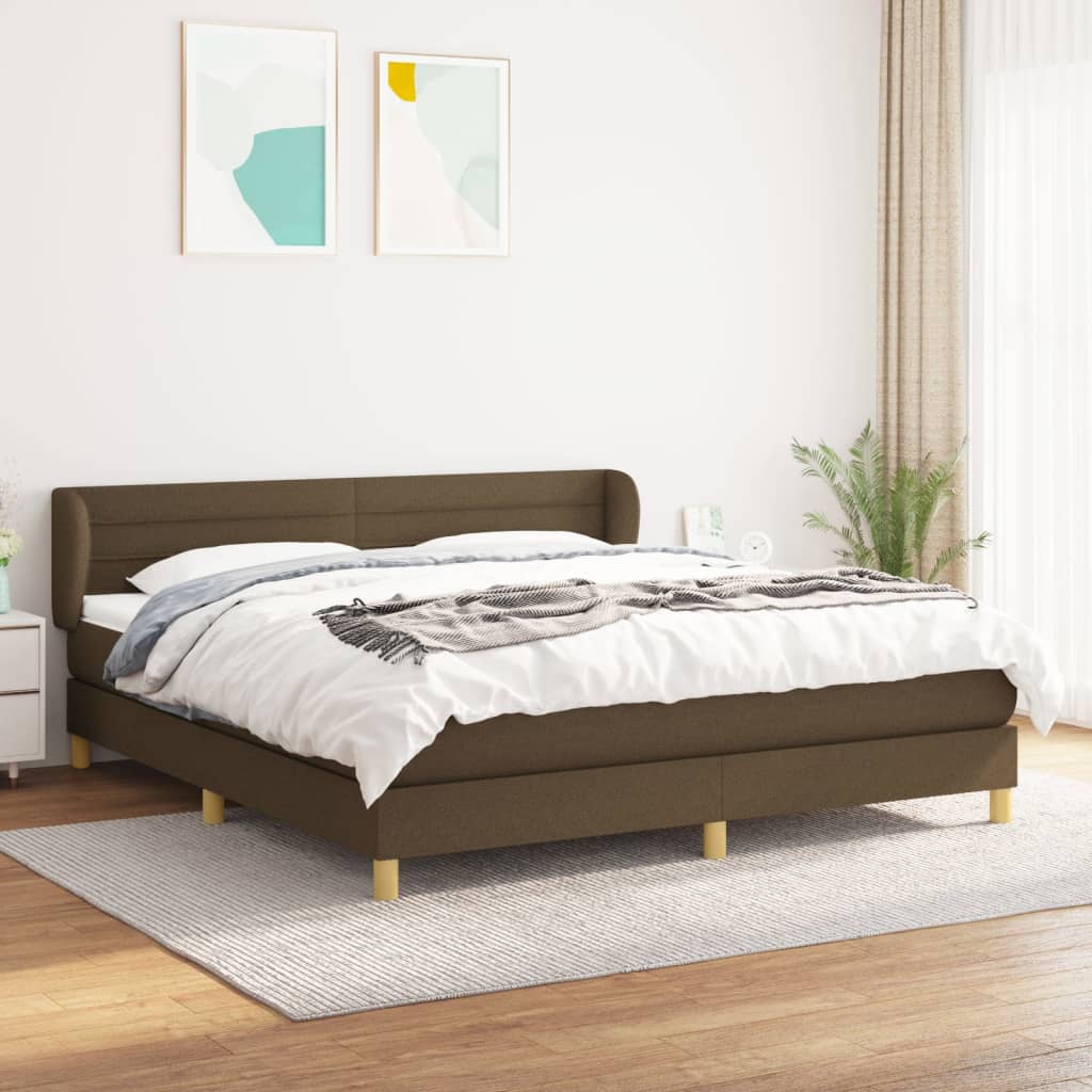Sommier à lattes de lit avec matelas Marron foncé 180x200 cm - XIOS
