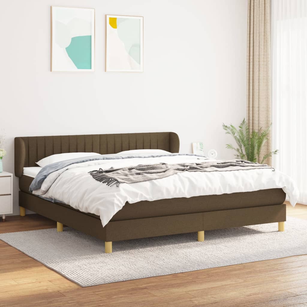 Sommier à lattes de lit avec matelas Marron foncé 180x200 cm - XIOS