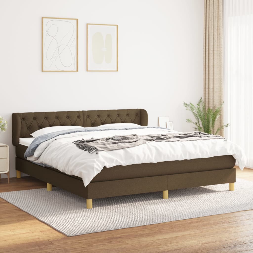 Sommier à lattes de lit avec matelas Marron foncé 160x200 cm - XIOS