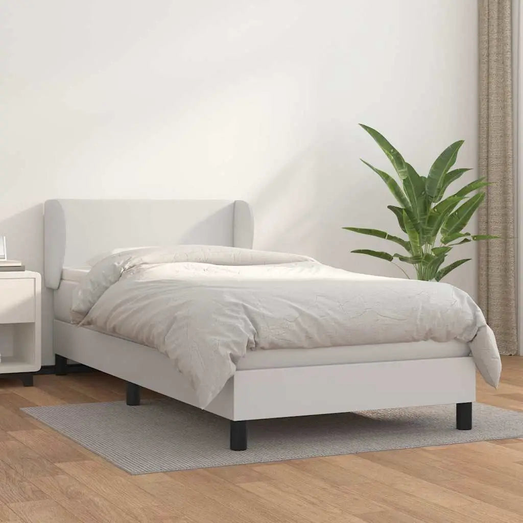 Sommier à lattes de lit avec matelas Blanc 80x200 cm Similicuir - XIOS