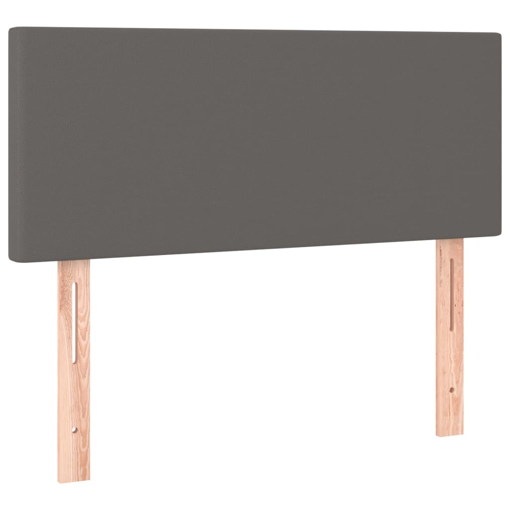 Sommier à lattes de lit avec matelas Gris 90x190 cm Similicuir - XIOS