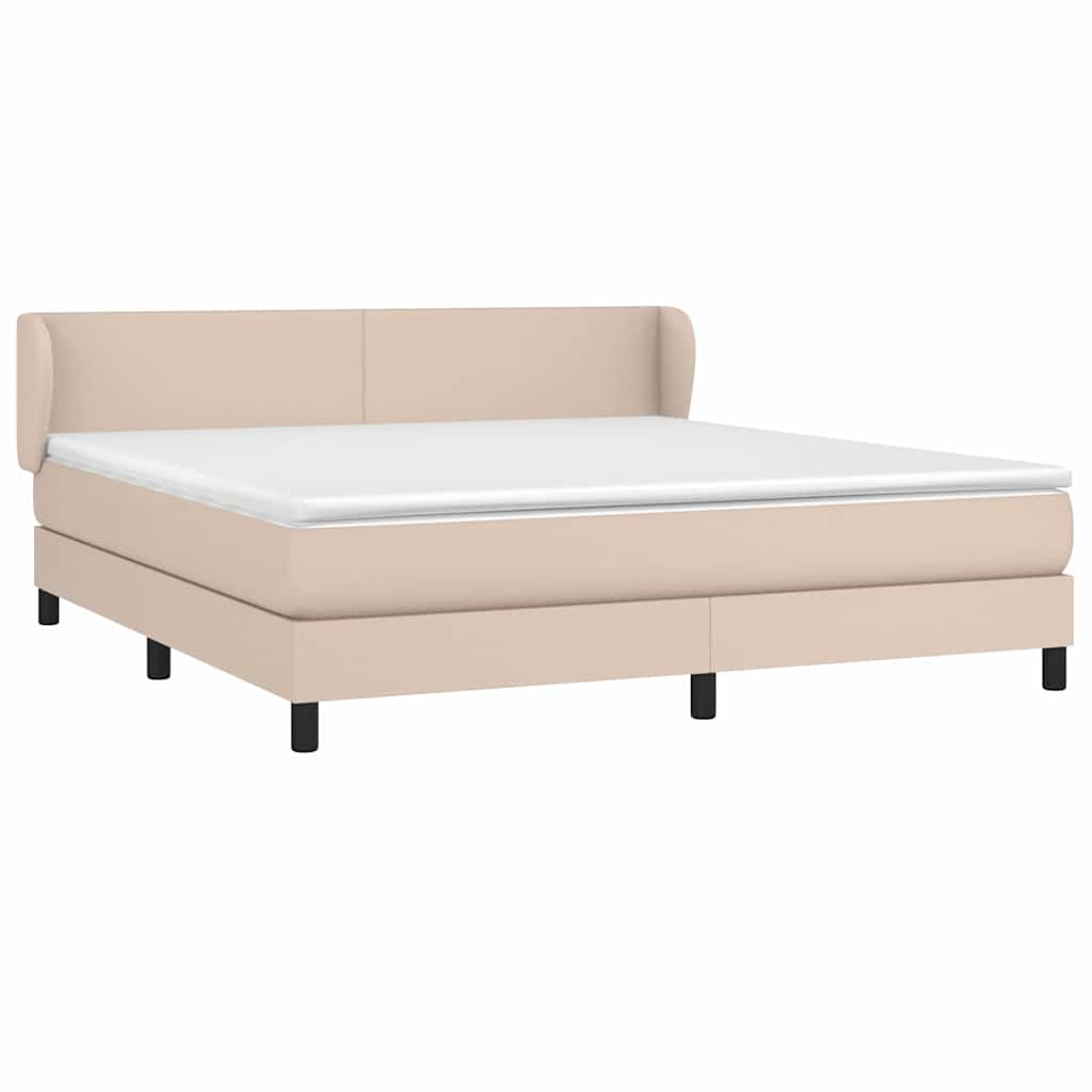 Sommier à lattes de lit avec matelas Cappuccino 160x200 cm