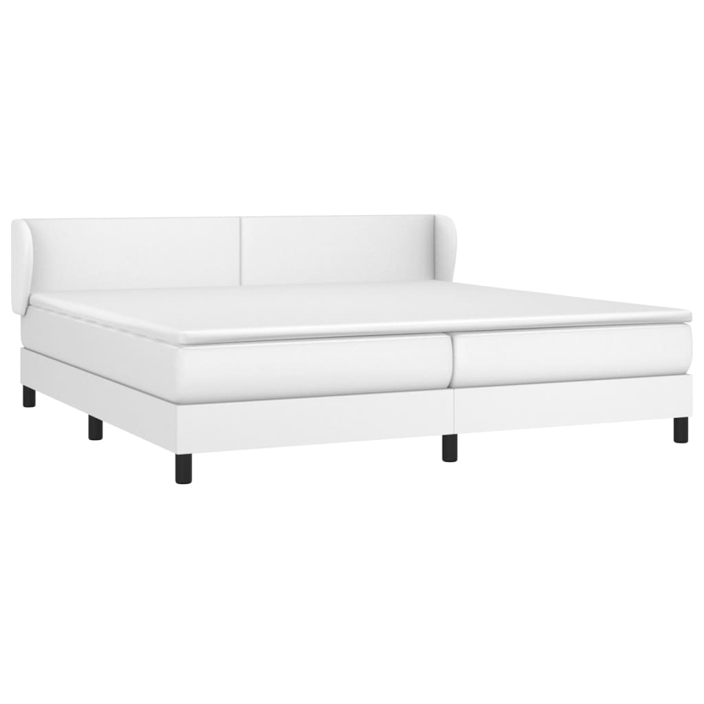 Sommier à lattes de lit avec matelas Blanc 200x200cm Similicuir - XIOS