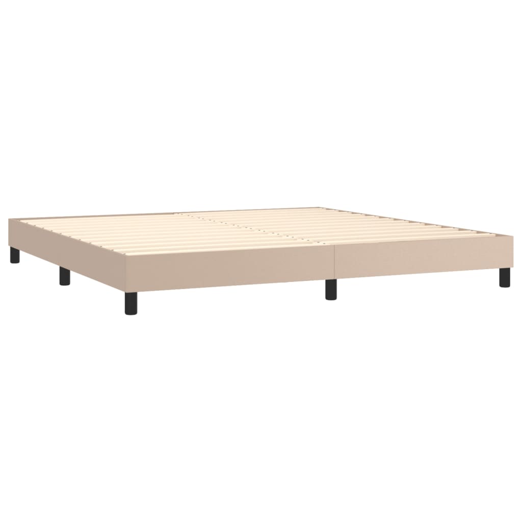 Sommier à lattes de lit avec matelas Cappuccino 200x200 cm - XIOS