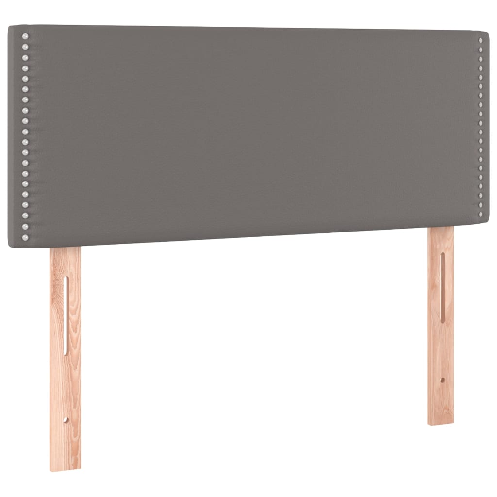 Sommier à lattes de lit avec matelas Gris 90x190 cm Similicuir - XIOS