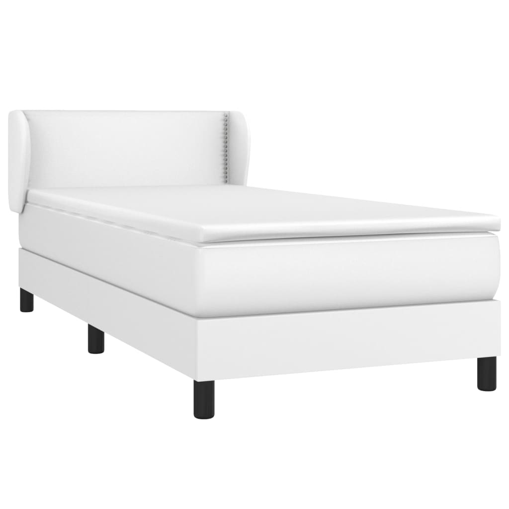 Sommier à lattes de lit avec matelas Blanc 100x200cm Similicuir - XIOS