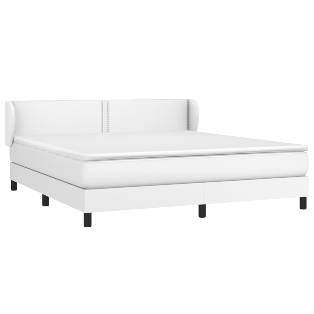 Sommier à lattes de lit avec matelas Blanc 180x200cm Similicuir - XIOS