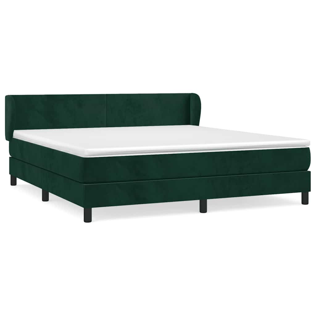 Sommier à lattes de lit et matelas Vert foncé 180x200cm Velours - XIOS