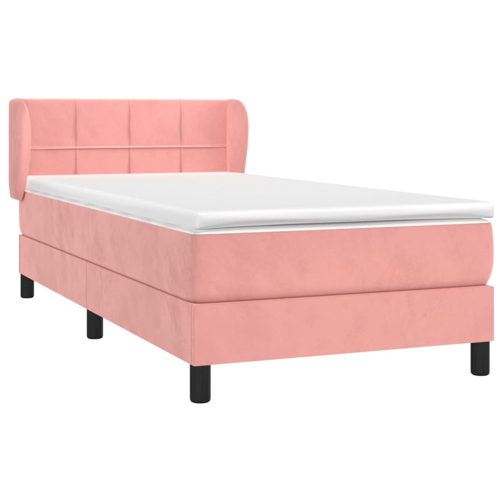 Sommier à lattes de lit avec matelas Rose 90x190 cm Velours - XIOS
