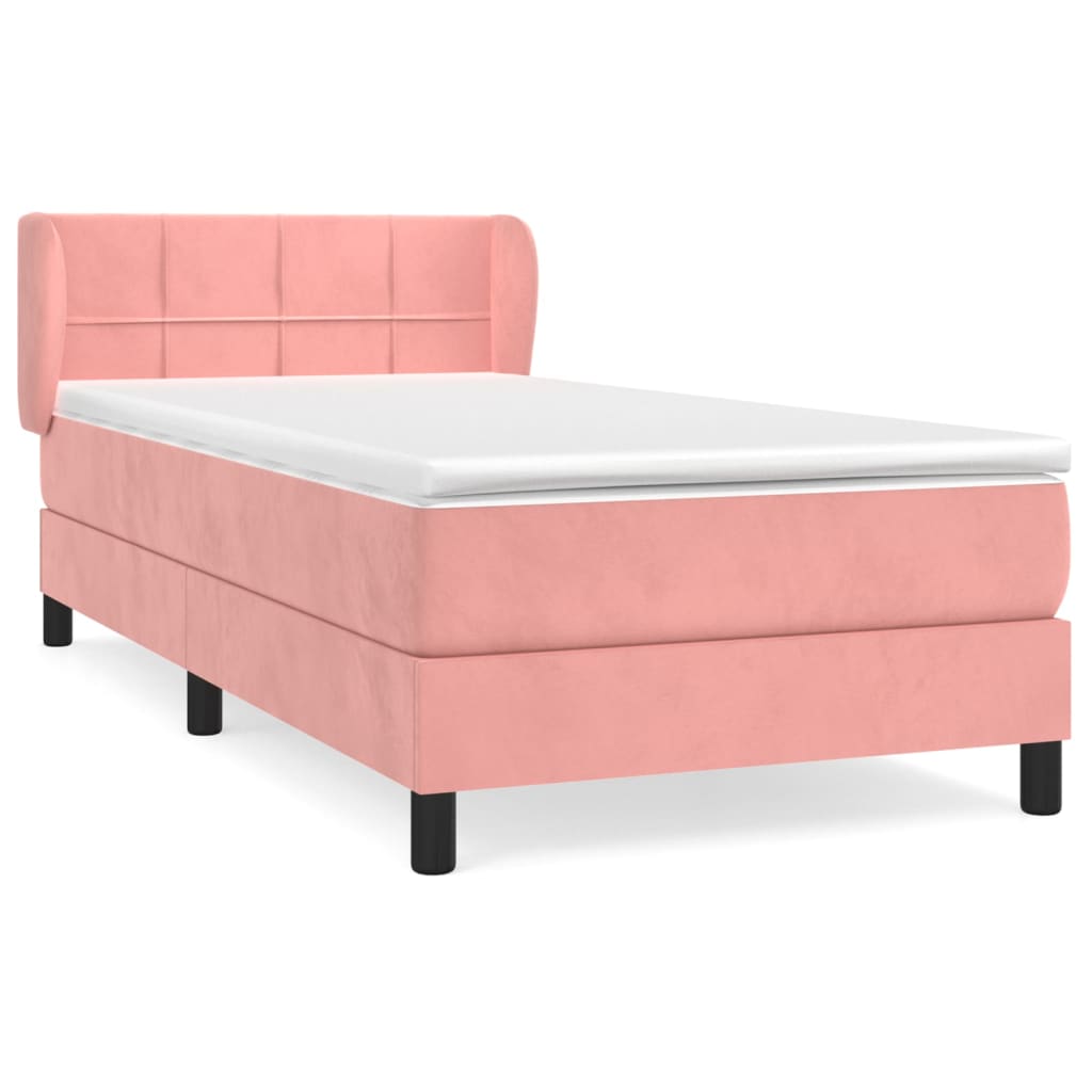 Sommier à lattes de lit avec matelas Rose 90x200 cm Velours - XIOS