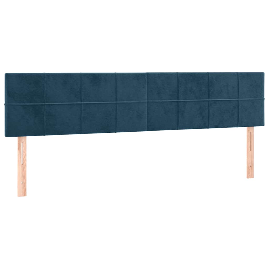 Sommier à lattes de lit et matelas Bleu foncé 180x200cm Velours - XIOS