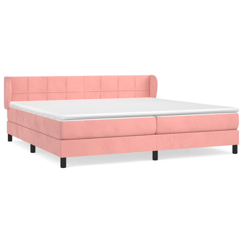 Sommier à lattes de lit avec matelas Rose 200x200 cm Velours - XIOS