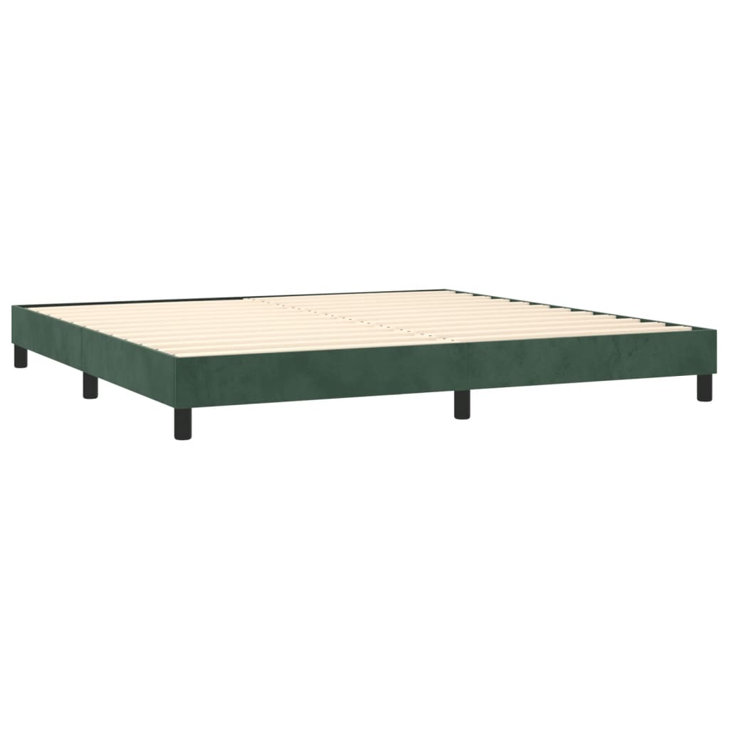 Sommier à lattes de lit et matelas Vert foncé 200x200cm Velours - XIOS