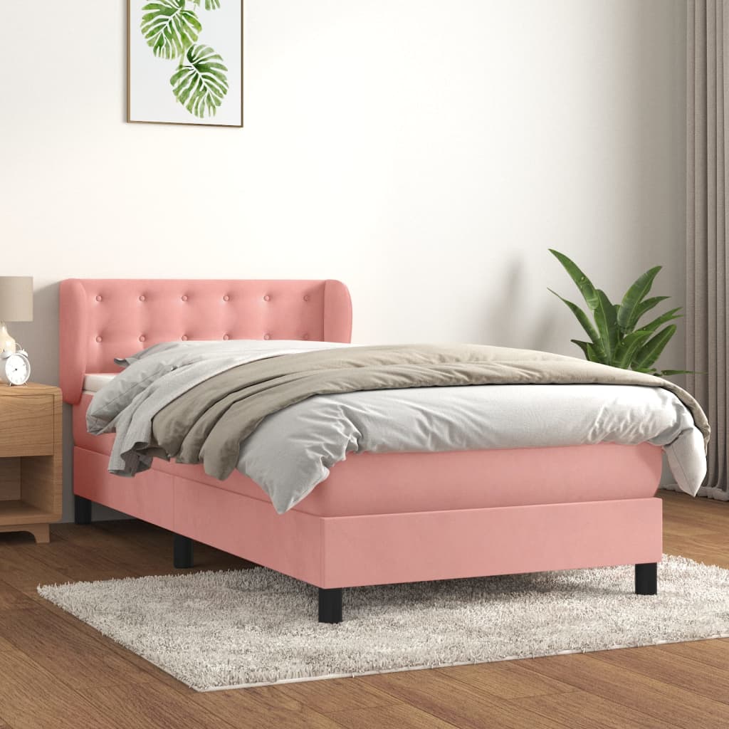 Sommier à lattes de lit et matelas Rose 80x200 cm Velours - XIOS