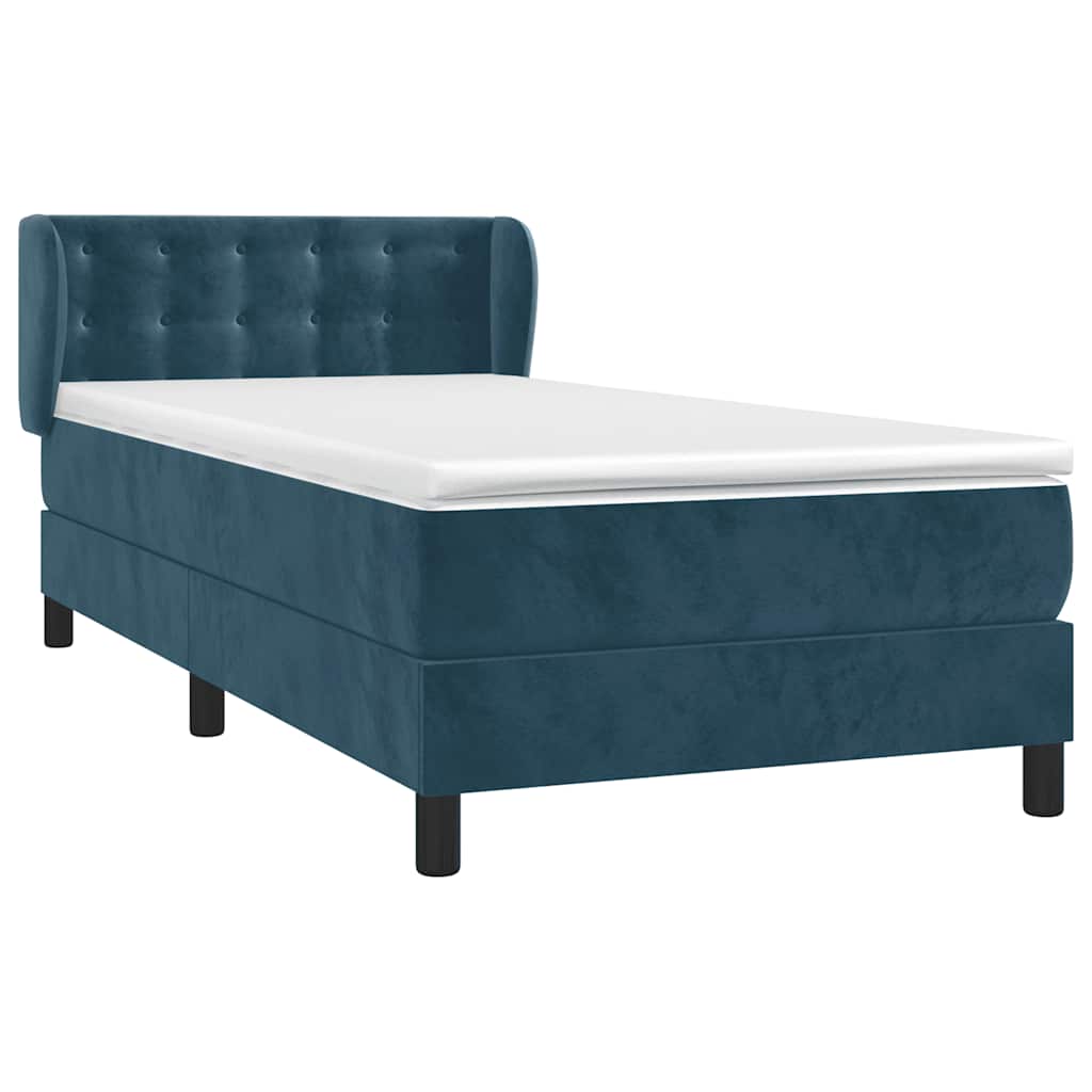 Sommier à lattes de lit avec matelas Bleu foncé 90x200 cm - XIOS