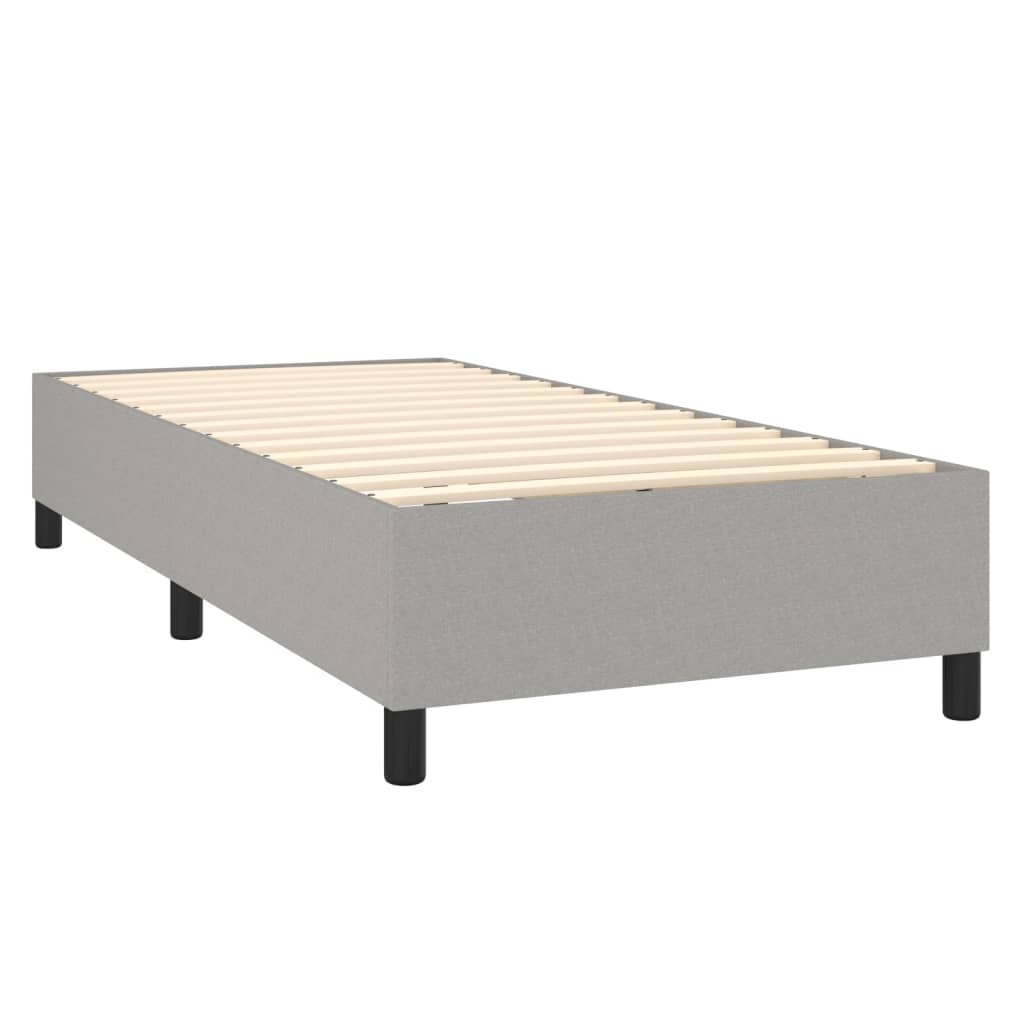 Sommier à lattes de lit avec matelas Gris clair 80x200 cm Tissu - XIOS