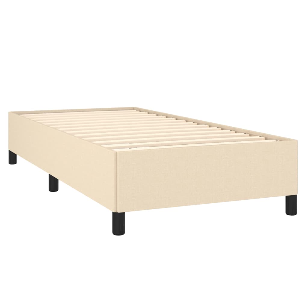 Sommier à lattes de lit et matelas Crème 90x190 cm Tissu - XIOS