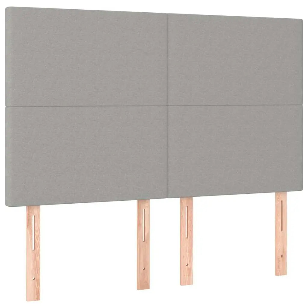 Sommier à lattes de lit avec matelas Gris clair 180x200cm Tissu - XIOS